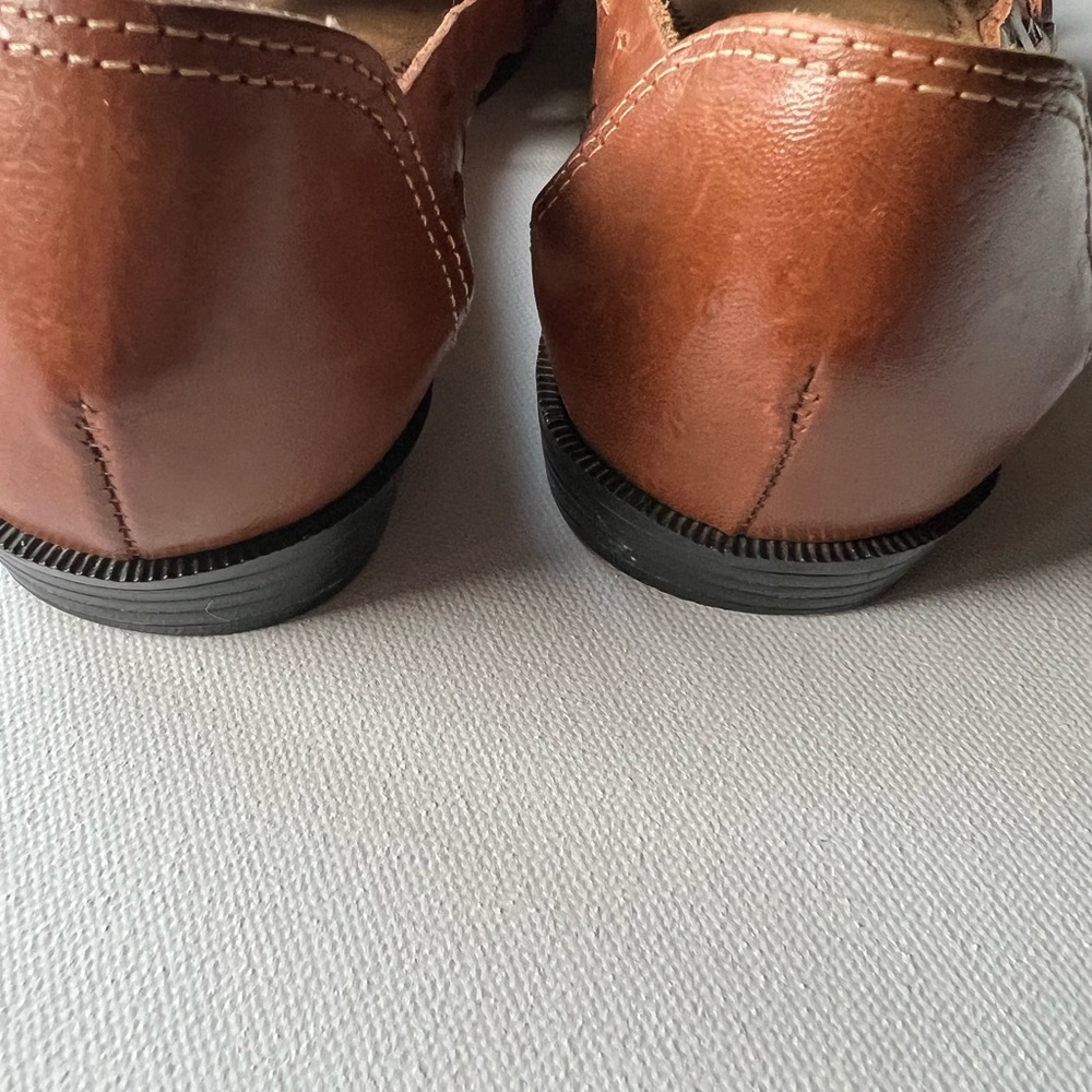VINTAGE Brazil Made Leather Collection Huaraches Slip Ons Womens 8 - Picture 5 of 8